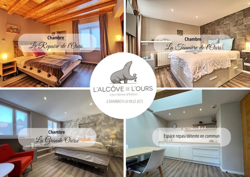 La Taniere De L'Ours - L'Alcove De L'Ours - Chambre Cosy 2 Pers Dambach Exterior foto